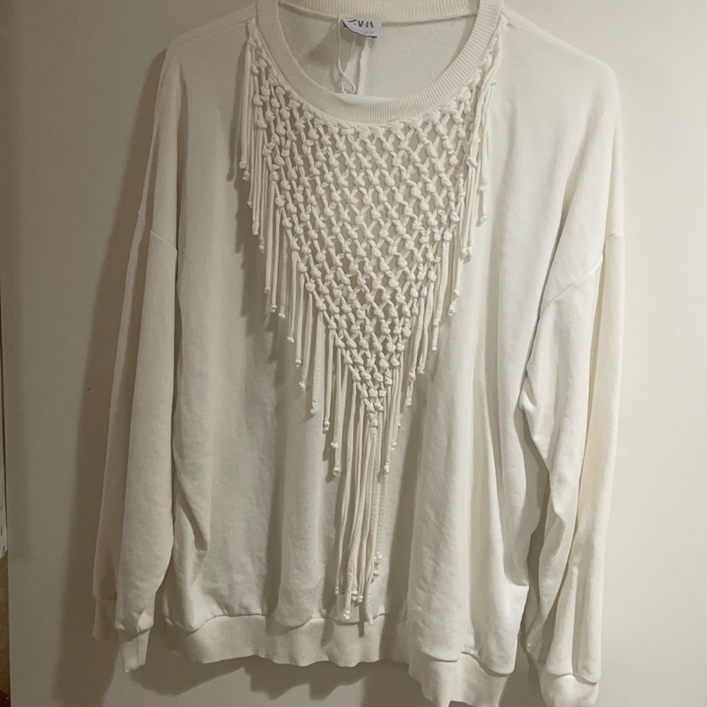 Zara white sweater.